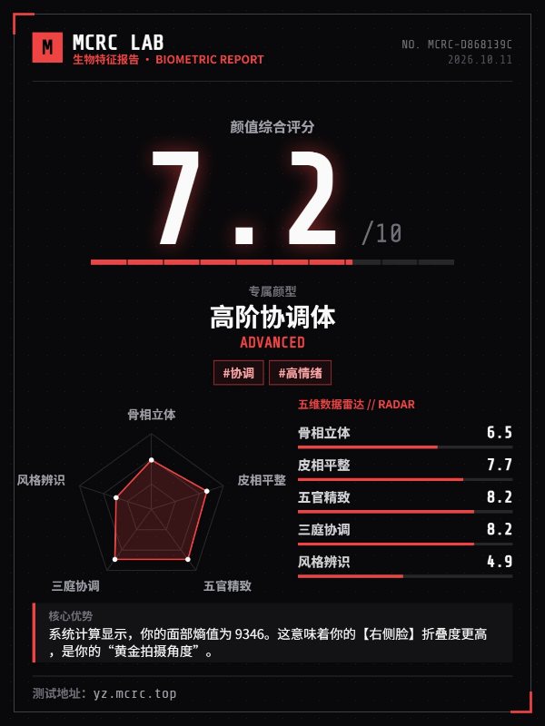 颜值报告样张